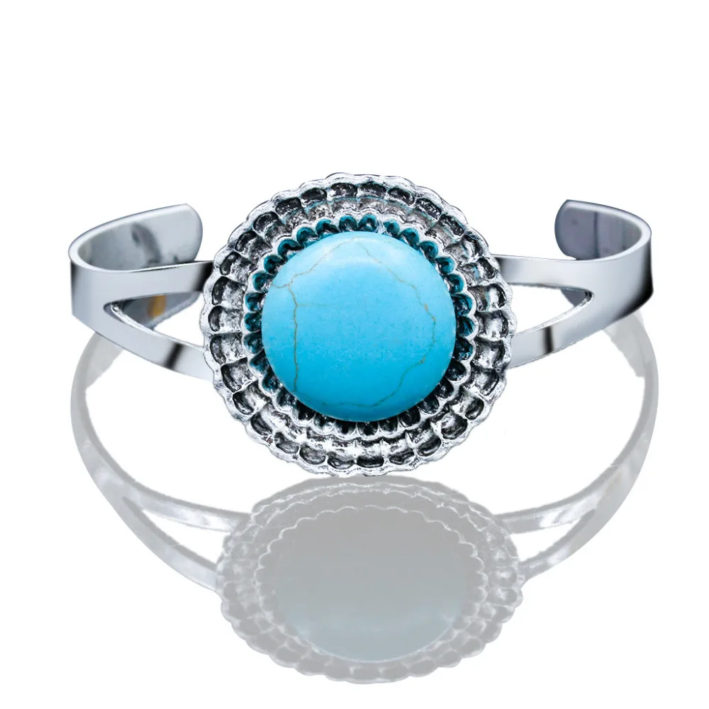 Браслеты с синими бусинами натуральные камни открытые манжеты искусственный