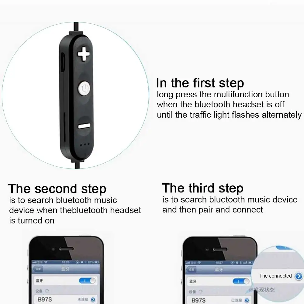 Bluetooth Беспроводные наушники с поддержкой TF SD карты вызова музыки шумоподавлением