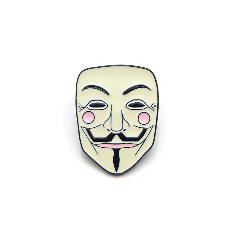L3562 V для Vendetta Mask Horror булавки эмалированные булавки и броши для женщин и мужчин нагрудные булавки рюкзак сумки значки детские подарки ювелирные изделия