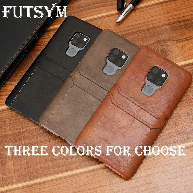 Card Holder Genuine Leather Cattle Hide Case for Huawei Mate 20 Shockproof Honor 8X 10 Lite Fundas Coque |