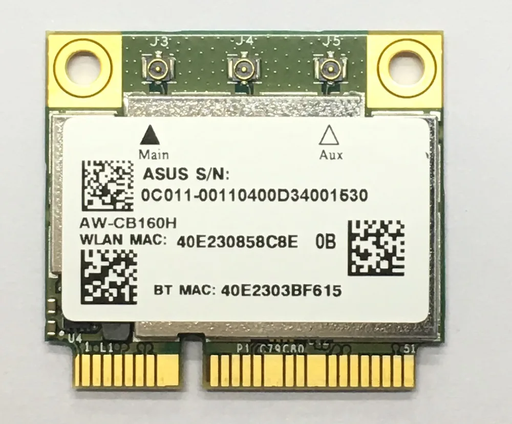 Беспроводная Wi Fi WLAN Bluetooth 1300 Mini PCI E карта AzureWave AW CB160H Broadcom BCM94360HMB 802.11AC 4 0 Мбит/с + 20 см