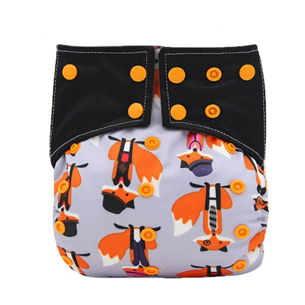 Все в два карман подгузник Регулируемый + 6 шт. бамбуковая вставка детские