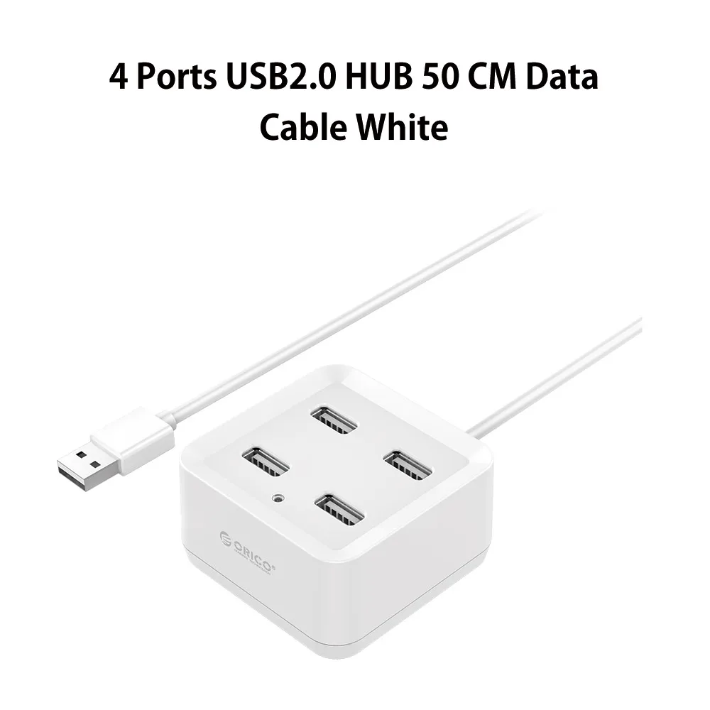 DH4U WHITE ORICO высокоскоростной 4 порта USB 2,0 концентратор USB порт usb-хаб портативный концентратор USB разветвитель для Apple Macbook Air ноутбук ПК планшет - Цвет: DH4U WHITE