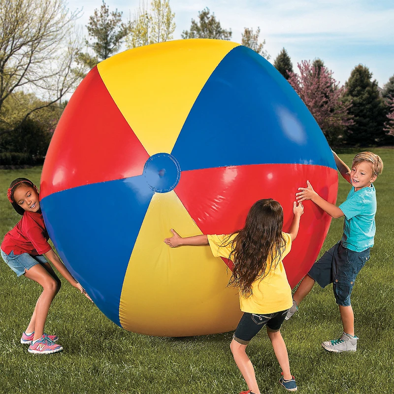 

100cm/130cm/150cm Giant Inflatable Beach Ball Colorful Volleyball Adult Children Outdoor Ball Family Garden Lawn Beach Party Toy