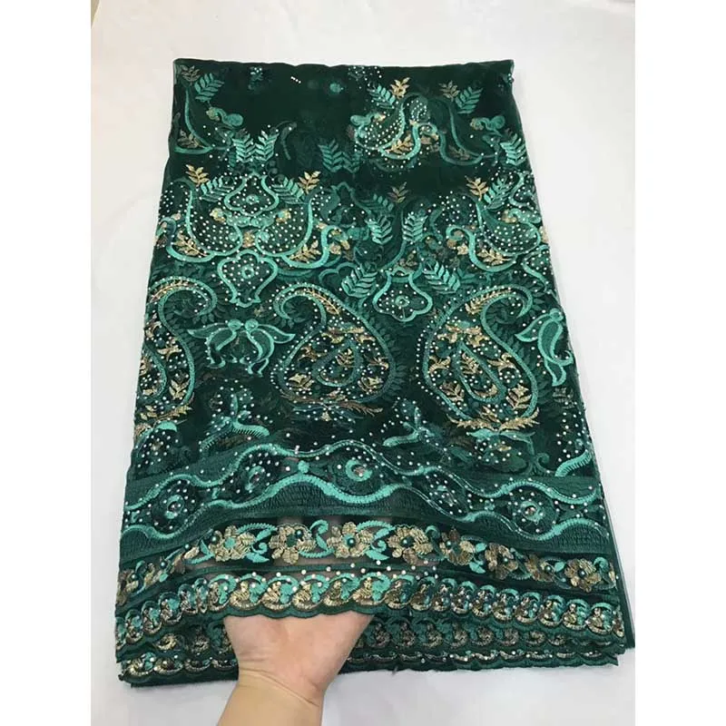 Стильный французский бисером тюль шнур кружевной ткани 2018 высокого качества