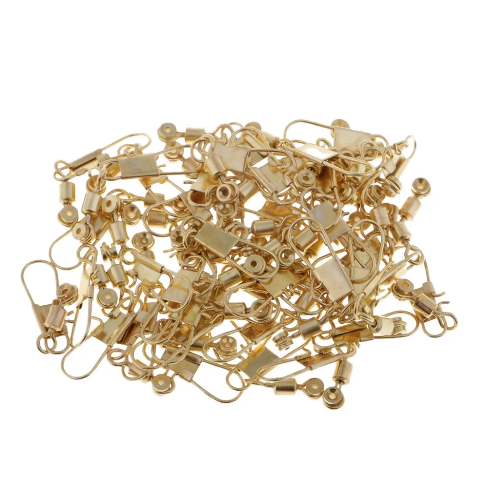 50 шт. высокопрочные медные рыболовные грузила горки крючки хвостовик зажим