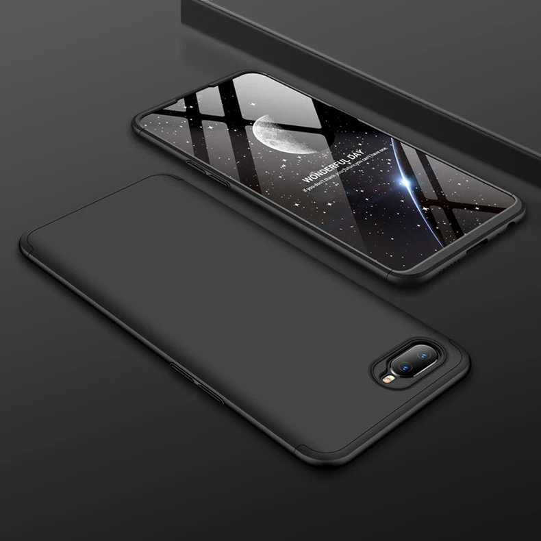 Black Чехол для OPPO RX17 Neo чехол для OPPO RX17 Neo 360 градусов чехол для всего тела для OPPO RX17 Neo RX 17 Neo чехол с закаленным стеклом - Цвет: Black