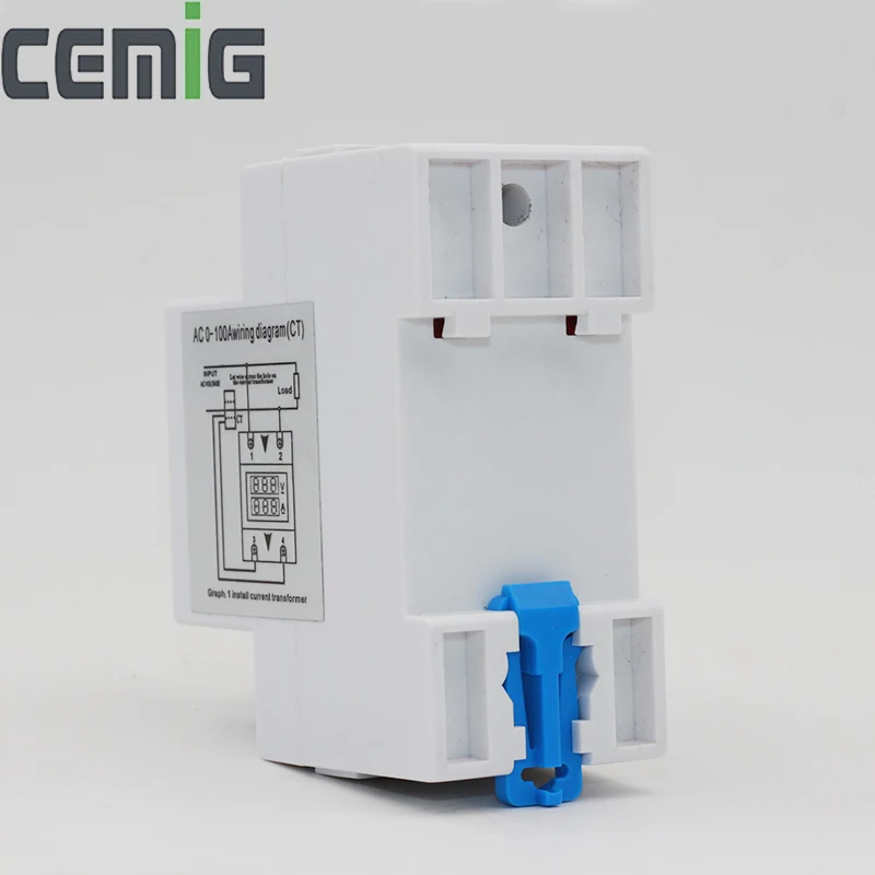 Cemig Din-rail AC напряжение и ток цифровой счетчик двойной дисплей XD37-2042 | Инструменты
