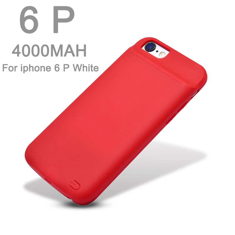 Чехлы для зарядного устройства для iPhone 6 6s 7 8 Plus 3000/4200 мАч чехол для банка питания ультра тонкий внешний пакет резервного копирования зарядное устройство чехол - Цвет: 4000mAh red for 6p