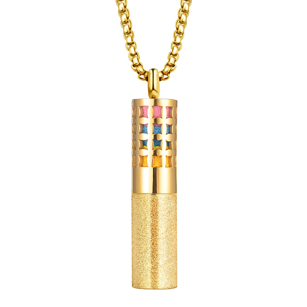 Эфирное масло контейнер Цепочки и ожерелья из розового золота 316L ароматерапия