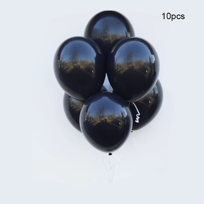 10pcs black Футбол Фольга Набор воздушных шаров черный белый конфетти надувной шар День рождения мальчика набор для тематической вечеринки украшения мира чашечка - Цвет: 10pcs black