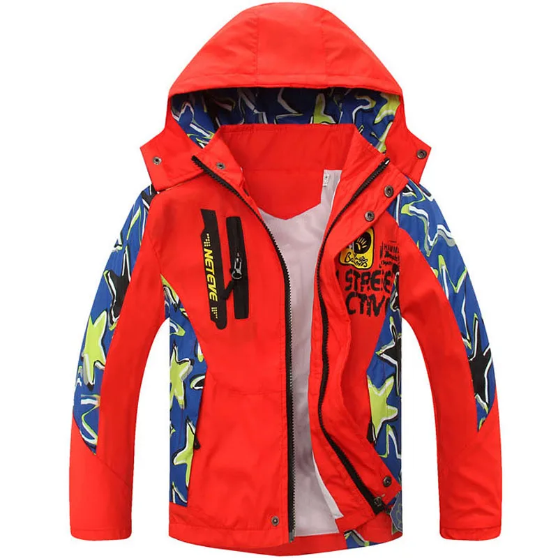 Red Boys Coat Новая детская Весенняя повседневная спортивная куртка для мальчиков, ветрозащитная куртка, двойная куртка для От 4 до 13 лет, пальто для мальчиков, детская одежда - Цвет: Red Boys Coat