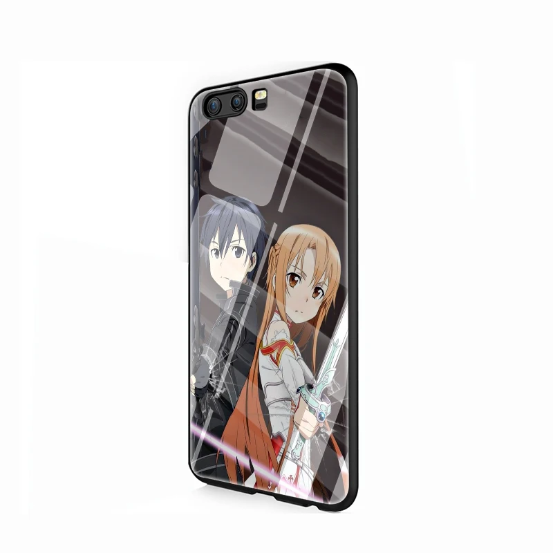 G9 Sword Art онлайн САО японское аниме закаленное стекло чехол для телефона huawei 7A 8X9 10 P10 P20 P30 mate 20 Lite Pro Y6 Y9 P Smart - Цвет: G9