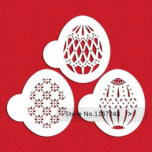3 шт stencil+1pcs печенья резец яйца фаберже печенье трафареты дизайнером chirismas плесень