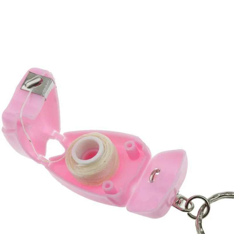 Портативная зубная нить 15 м в форме зубов с цепочкой для ключей кольцо чистки