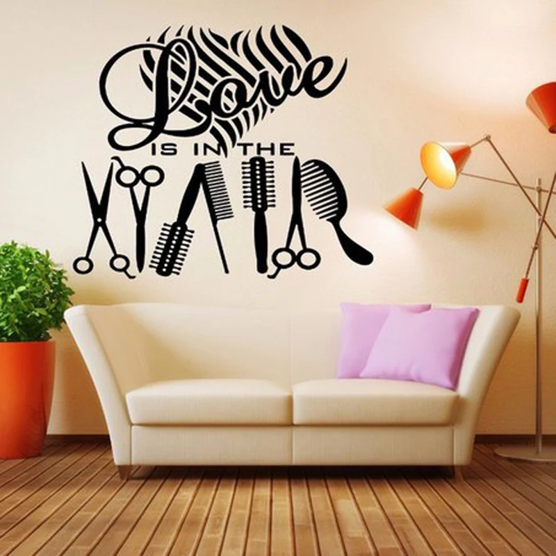 Салон красоты Парикмахерская DIY настенные наклейки креативные парикмахерские