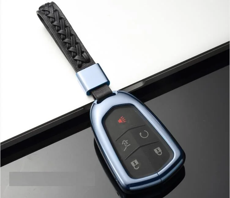Автомобиль Алюминий сплав Auto Key держатель оболочки удаленный ключевой чехол для Cadillac ATS-L CT6 CTS XTS XT5 SRX Escalade - Название цвета: 06