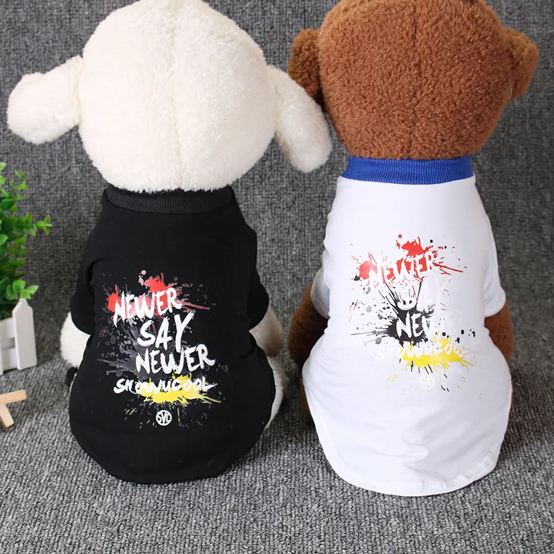 Летом собаки жилет ткань толстовка чихуахуа с милым рисунком пирография весной