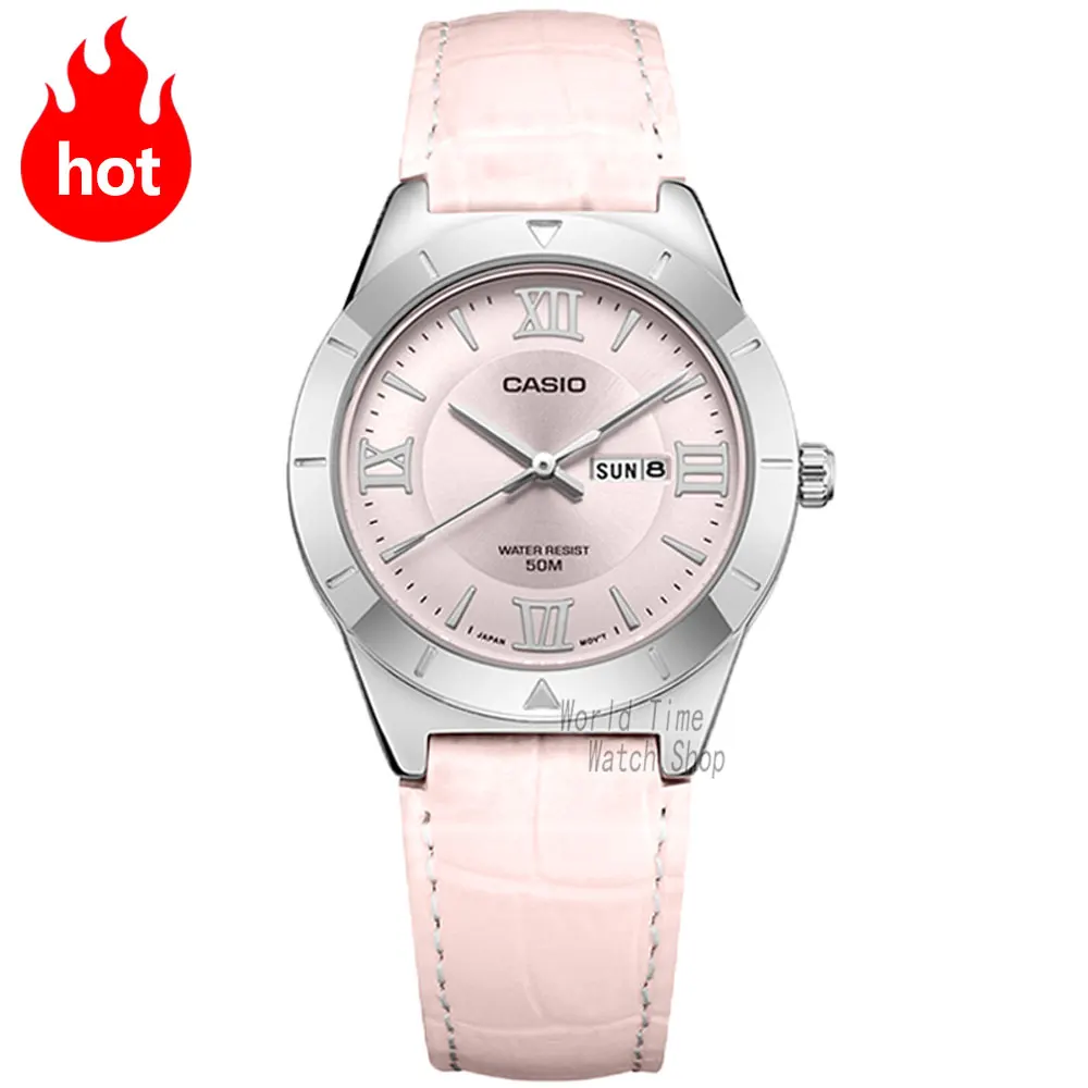 Casio часы женские часы лучший бренд класса люкс Водонепроницаемый Кварцевые часы женские женские подарки Часы светящиеся спортивные часы relogio feminino reloj mujer montre homme bayan kol saati zegarek damski ltp1410 - Цвет: LTP1410L4A-1