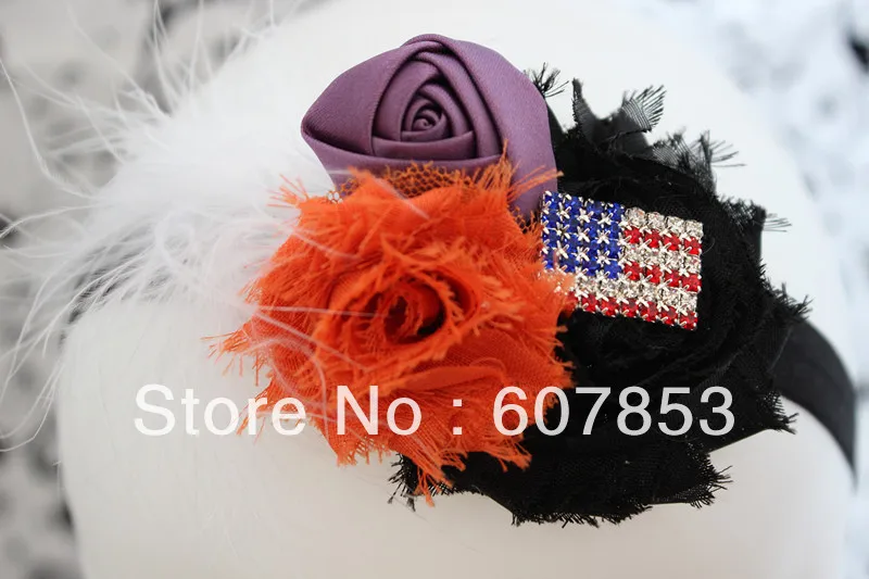 1 шт. эластичная повязка на голову для детей|feather flower|satin ribbon rose flowermini satin |