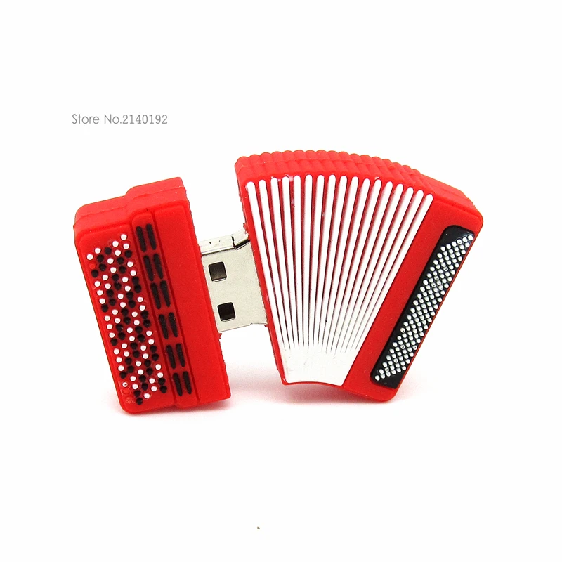 Новый Дизайн Музыкальные инструменты Модель Красный аккордеон USB флэш