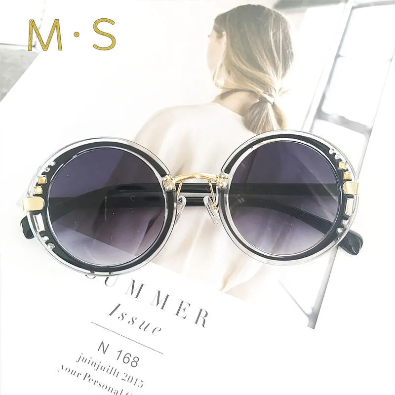 Женские солнцезащитные очки MS 2018 роскошные классические с украшением женские