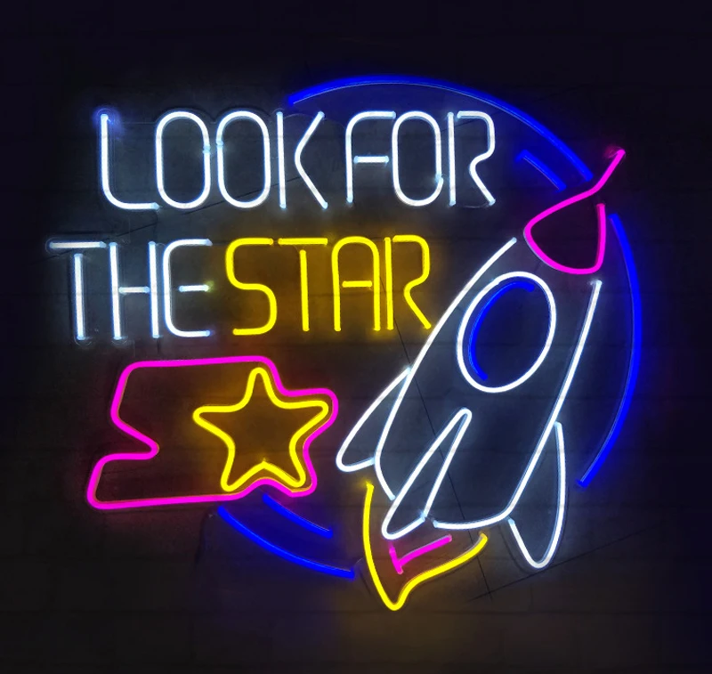 Светодиодный неоновый ночник сделай сам цветная гирлянда для праздника