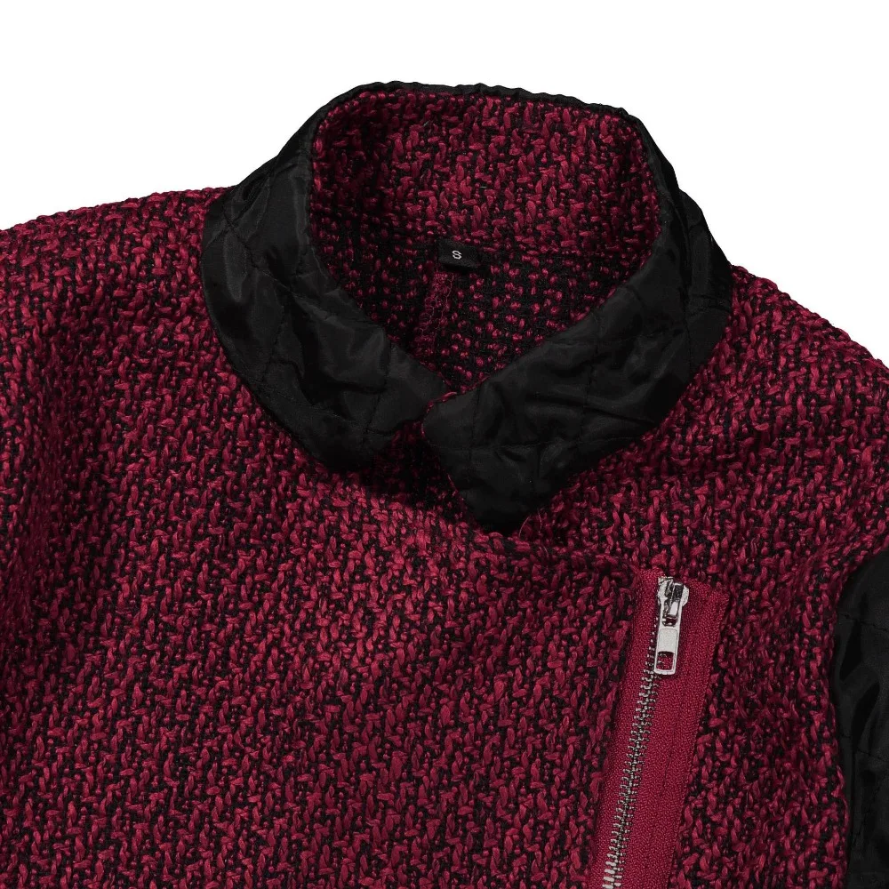 Тренчкот TEXIWAS Женский на молнии ветровка пальто из шерсти и искусственной кожи в