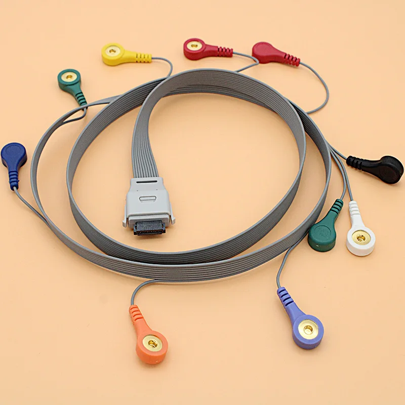 3 шт. Holter ЭКГ 10 жильный кабель и стимуляции мышц для взрослых/детский коврик 50