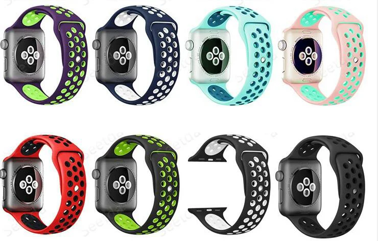 Ремни 38/40/42/44 мм для наручных часов Apple Watch, версии 5 ремешок для спортивных часов для наручных часов iwatch, 4, версия 1, 2, 3, ремешок wrsitband браслет