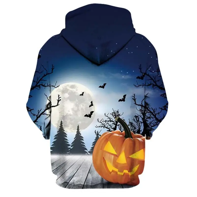 Мужская и Женская толстовка с 3D принтом длинным рукавом на Хэллоуин толстовки