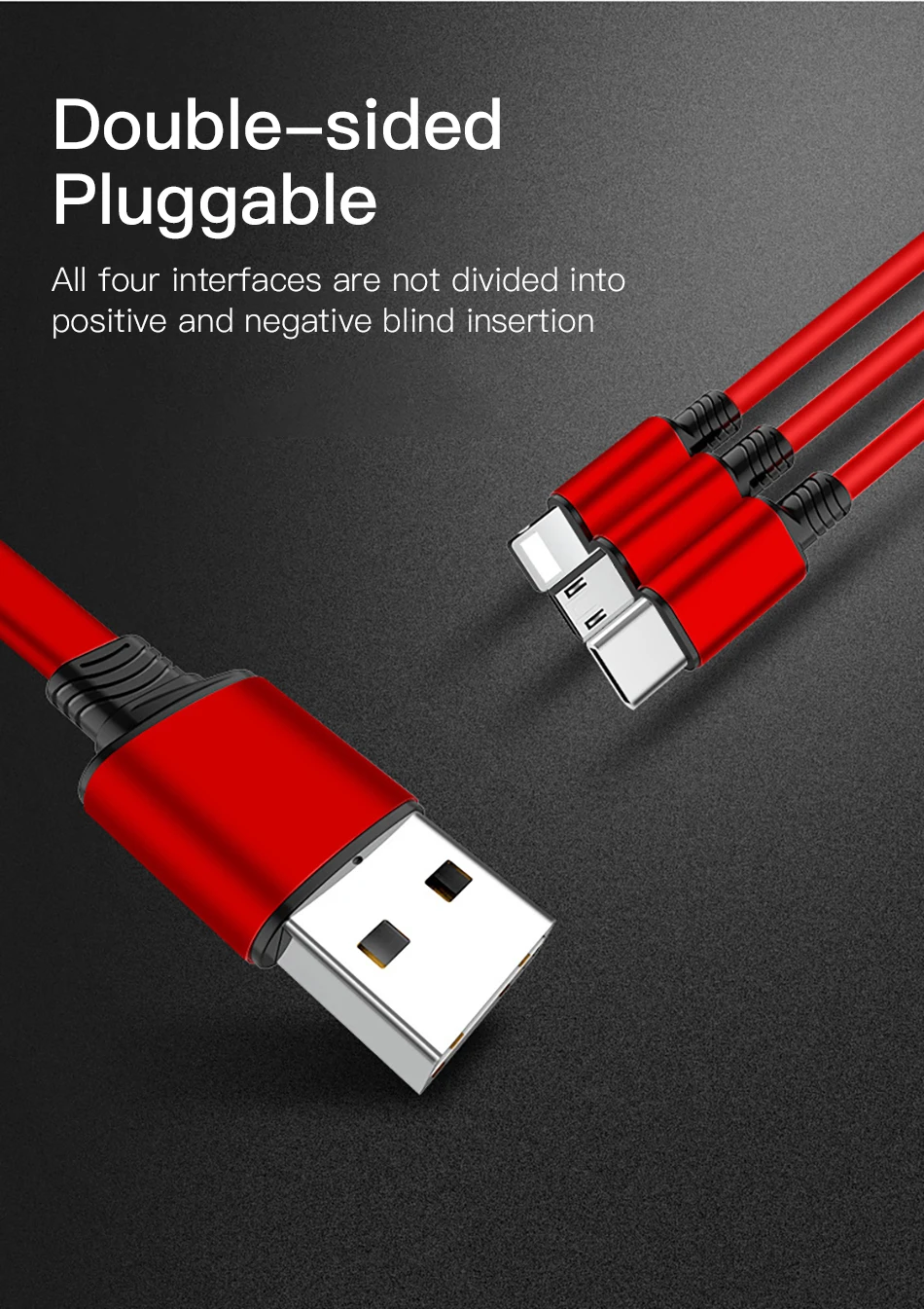 ACCEZZ Выдвижной USB кабель 3A Быстрая зарядка для iPhone XS MAX Micro usb type C для samsung huawei Xiaomi кабели для мобильных телефонов