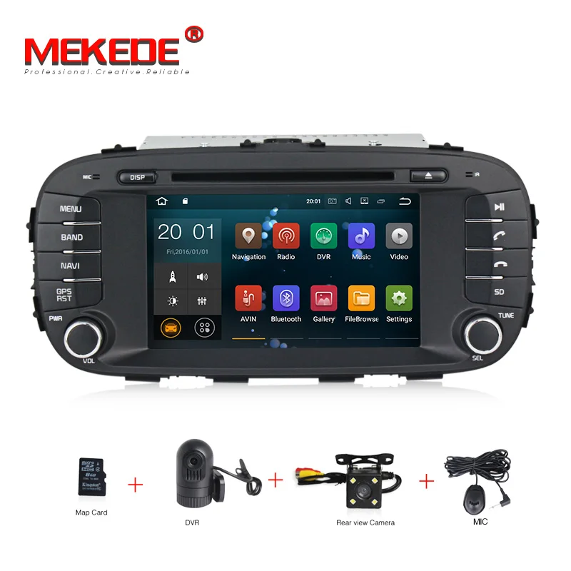 car camera DVR HD 1024x600 PX30 " чистый Android 9,0 2+ 16G Автомобильный gps-навигатор для Kia Soul 2013- BT автомобильный Радио dvd cd wifi - Цвет: car camera DVR