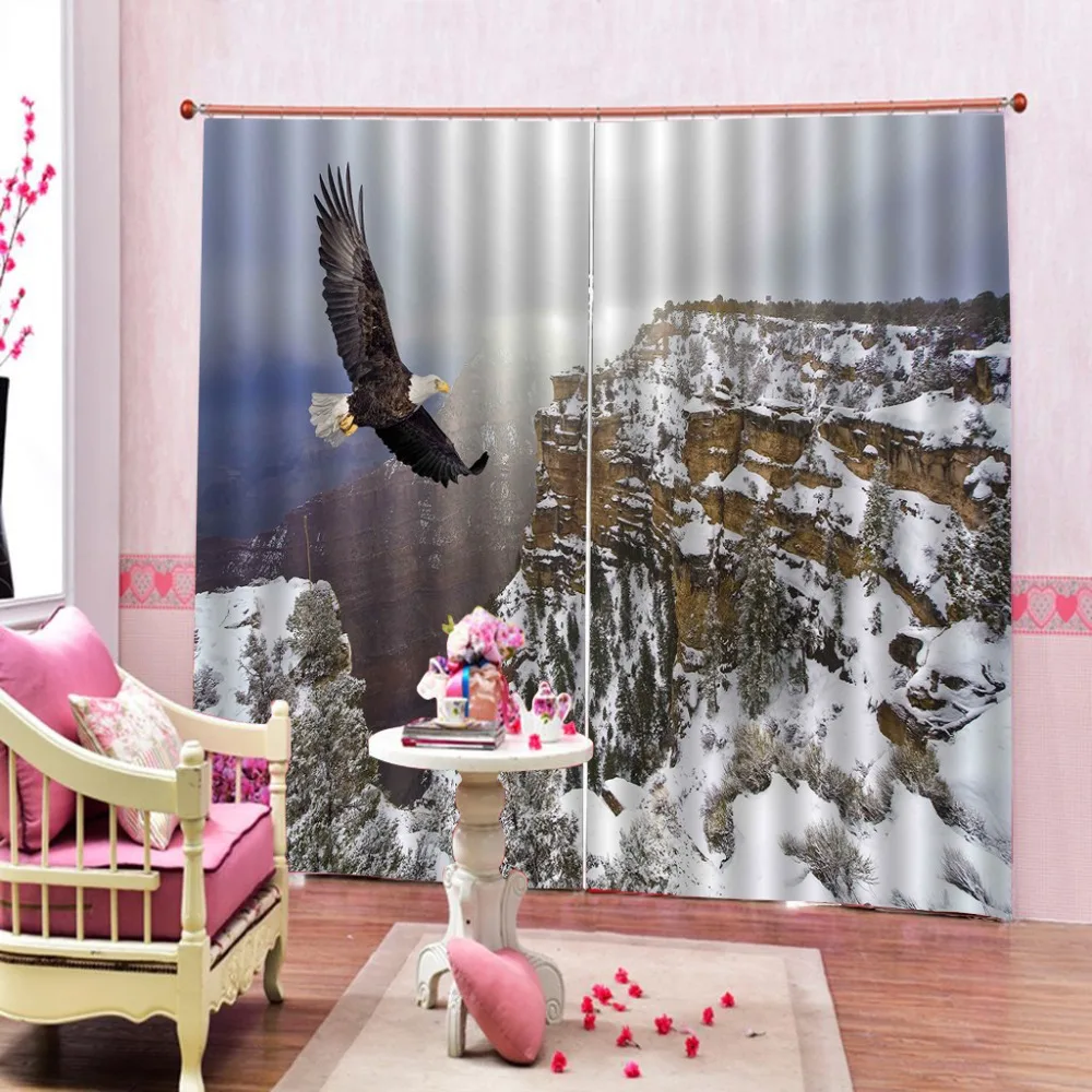 

Eagle cliff 3D Curtains For Living Room Bedroom Home Decoration Customize Modern Window Curtains