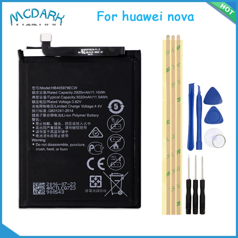 HB405979ECW батарея для Huawei Nova CAZ AL10 TL00 Enjoy 6S Honor 6c Y6 PRO 2017 Y5 p9 lite mini мА/ч. аккумулятор 3020 мАч
