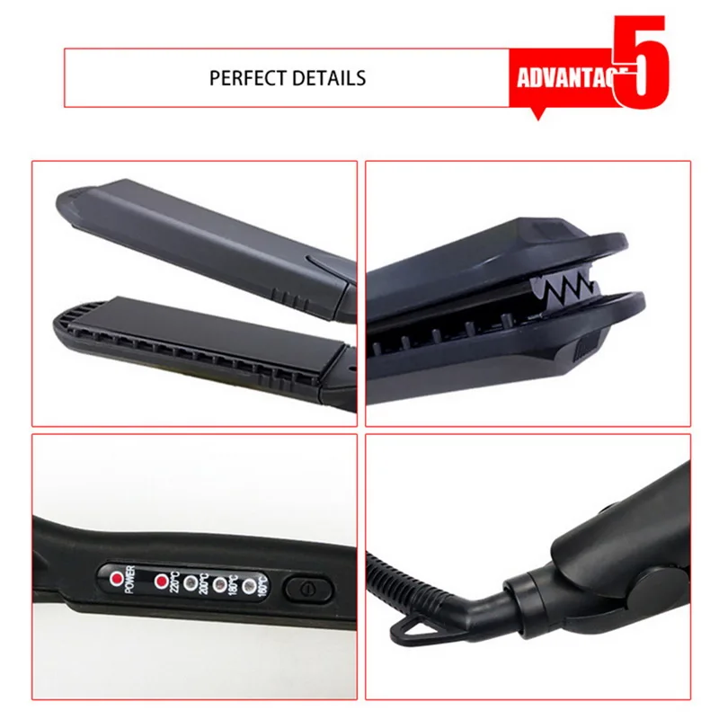 4 в 1 гофрированные щипцы для завивки волос керамические ролики выпрямитель