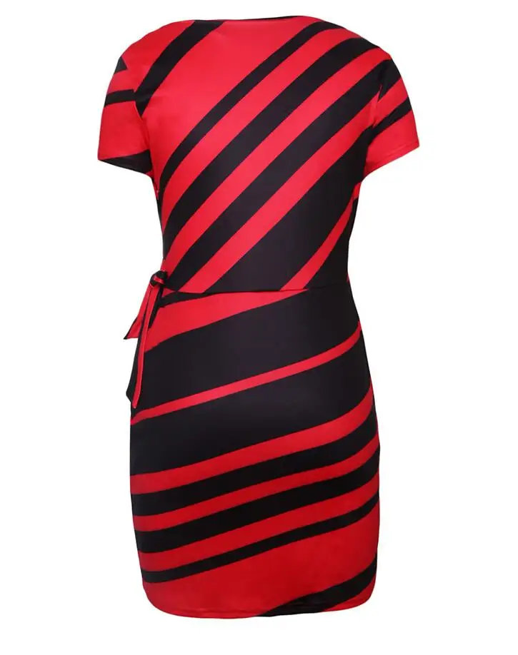 Платья на осень 2017 г. платье-карандаш в красную черную темно-синюю и белую полоску
