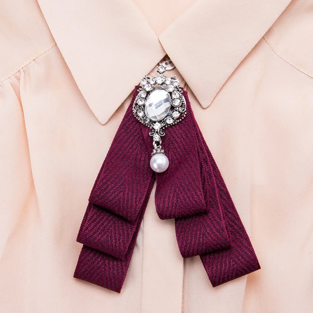 Винтажная тканевая лента ручной работы броши бант Для женщин шейный галстук