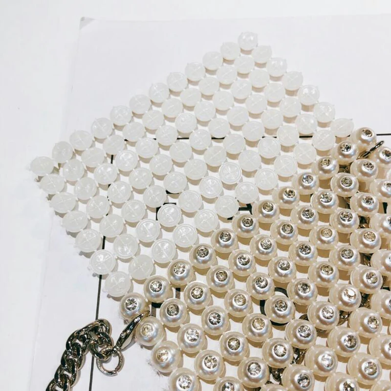 Женская сумка через плечо с белым бриллиантом ручная работа для телефона