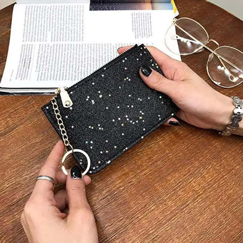 Элегантный Для женщин Кошелек Дамская мода блестками портмоне пряжки клатч