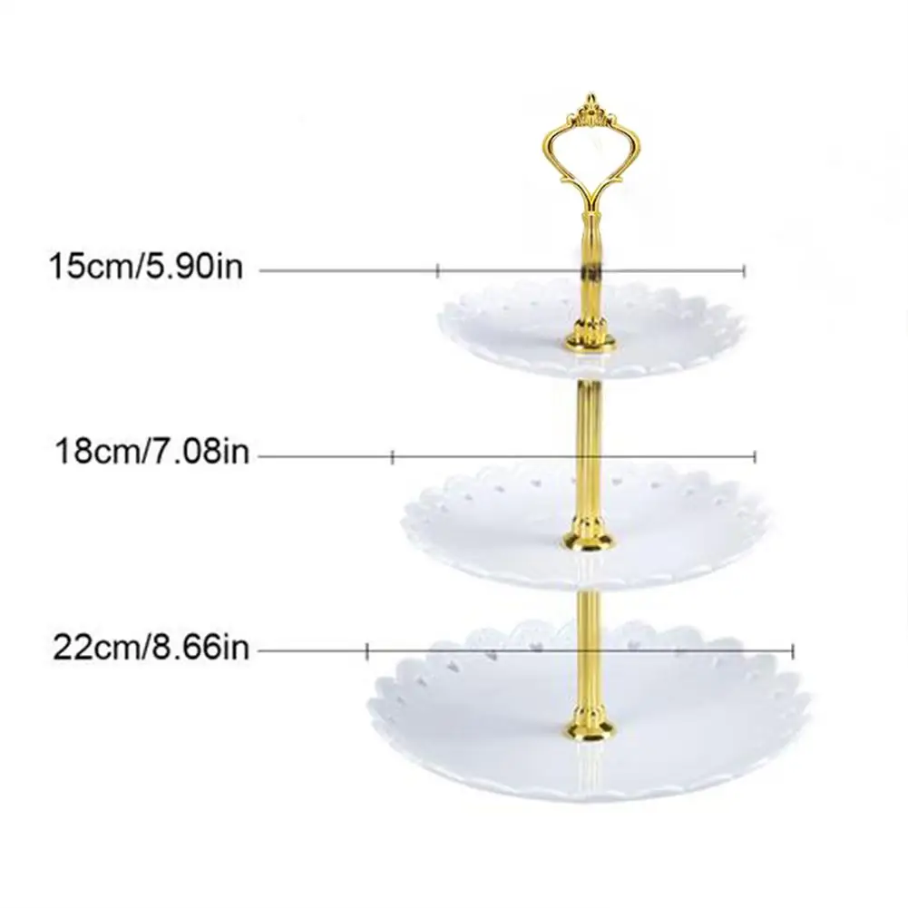 Тарелка для фруктов в европейском стиле костюм из трех Слои закуски стойки