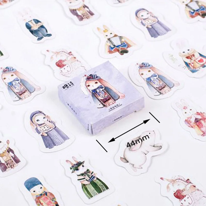 

20pack/lot Creative Magic Alice Rabbit Animals Stickers Adhesive Stickers DIY Decoration Stickers Mini Paper Dairy Sticker