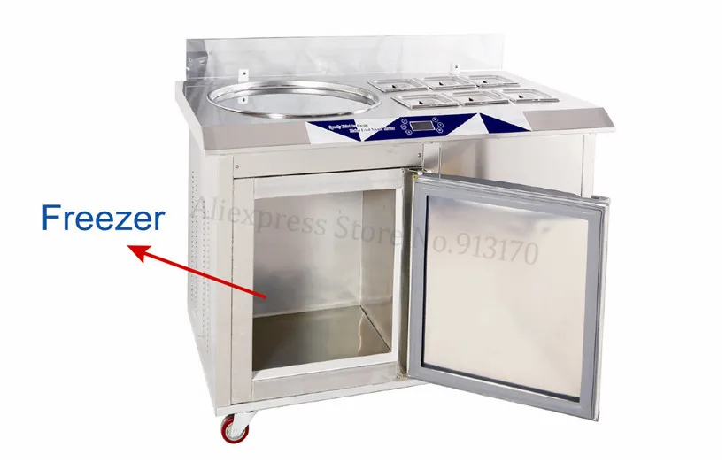 Ролл из жареного мороженого аппарат коммерческая машина для производства