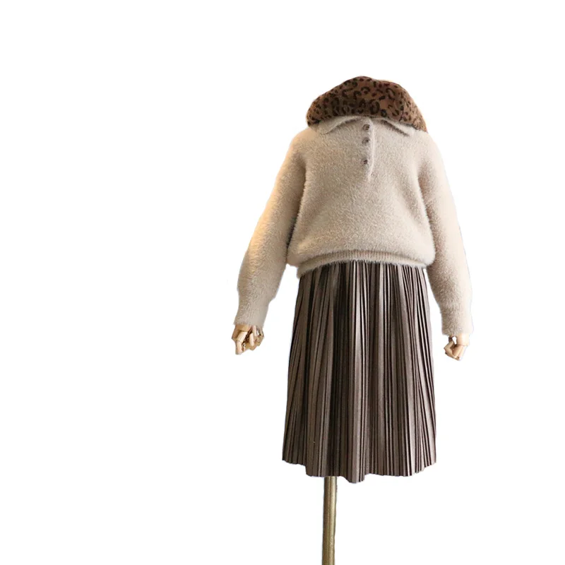 Дети 2018 зима новый западный стиль для девочек с лацканами корейский вентилятор