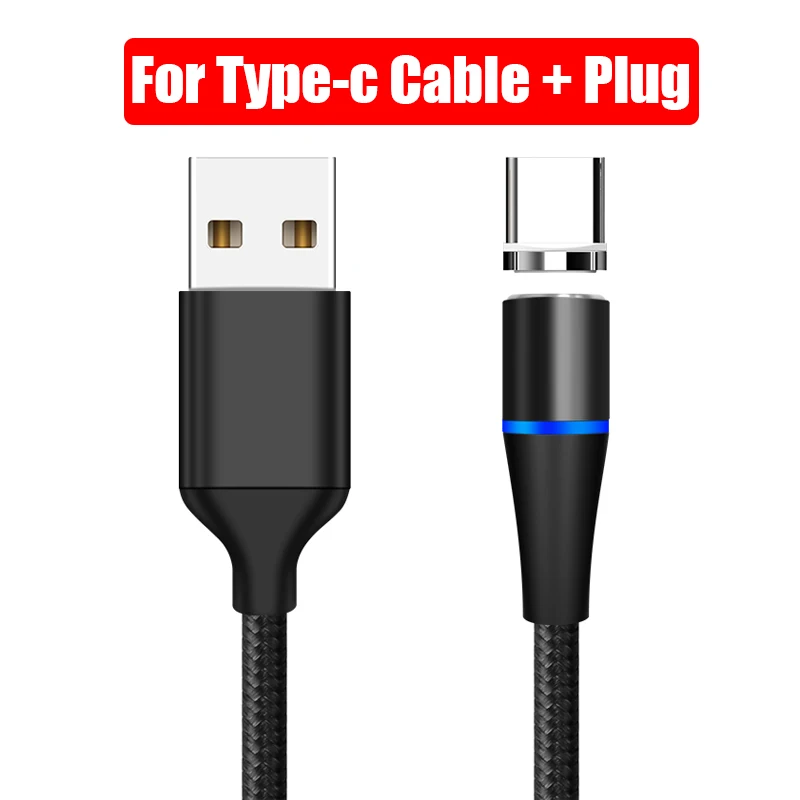 5А Магнитный светодиодный кабель usb type C супер быстрый зарядный кабель для телефона type-C Магнитный usb c зарядное устройство для huawei для Xiaomi Redmi K20 Pro - Цвет: For Type-c Cable