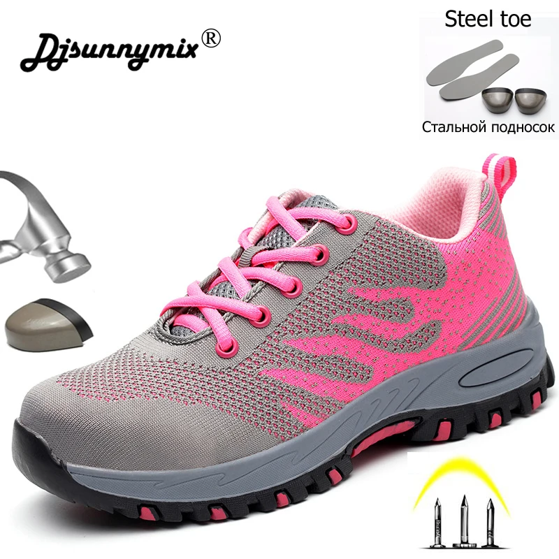 Строительные мужские уличные рабочие ботинки со стальным носком большие размеры