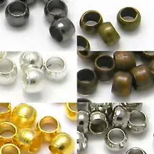 2000 pcs Silver-plate Golden Gunmetal Bronze Plated Brass Round 2mm Crimp End Beads | Украшения и аксессуары