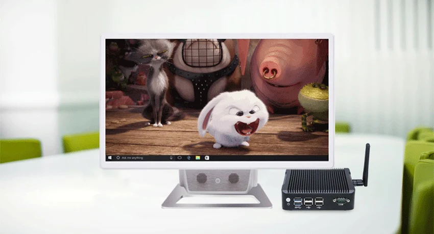 Микро ПК Intel NUC двухканальный сетевой адаптер Celeron N3160 2* HDMI+ 1* DP маленький ПК WiFi Bluetooth 2 Gigabit LAN мини-ПК с системой Windows 8 Linux