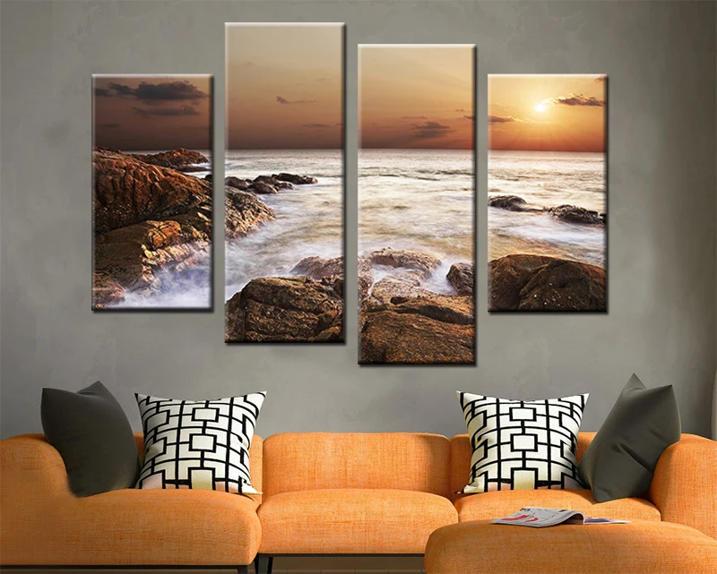 Настенная картина Океан 4 панели без рамки|panel painting|canvas printscuadros decoracion |