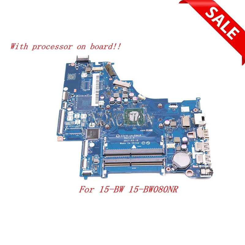 Nokotion CTL51 LA-E841P основная плата для hp Pavilion 15-BW 15-BW080NR материнская плата для ноутбука с ЦП на плате